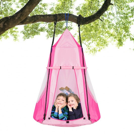 Kids Hanging Chair Swing Tent Set