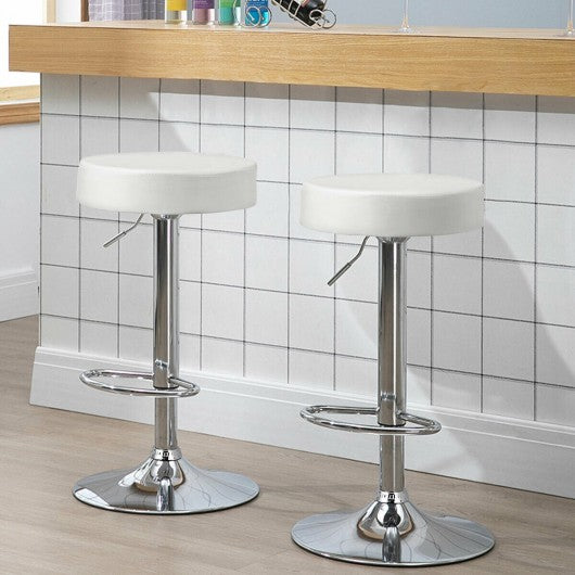 1 PC Round Bar Stool Adjustable Swivel Pub Chair