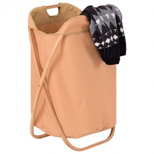 Folding X-Frame Laundry Hamper Clothes Storage Basket