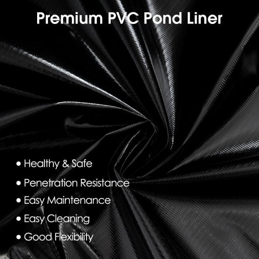 10 x 13 Feet Black PVC Pond Liner Pond Skins