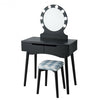 Vanity Makeup Dressing Table with 8 Light Bulbs