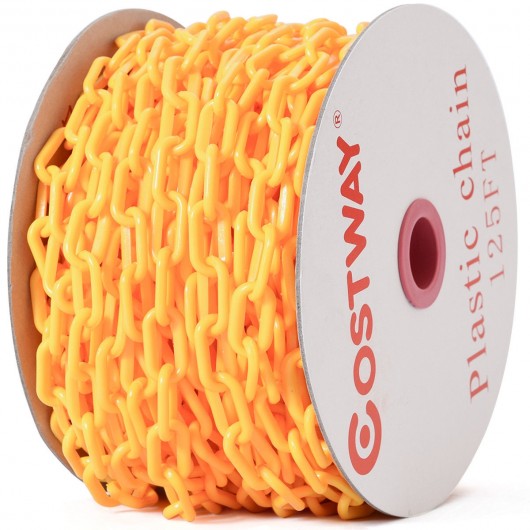 Plastic Chain with Endless Applications Control Safety Barrier-Yellow