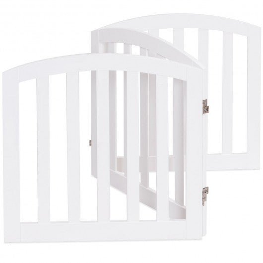 24'' Configurable Folding Standing 3 Panel Wood Pet Fence