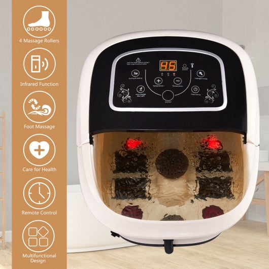 Foot Spa Bath Massager with Heat Vibration Tem / Time Set