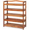 5-Tier Wood Shoe Rack Freestanding Shoe Storage Organizer