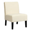 Armless Accent Chair  with Rubber Wood Legs