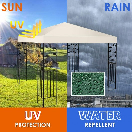 10' x 10' 1-Tier 3 Colors Patio Canopy Top Replacement Cover