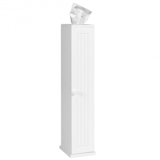 Toilet Tissue Storage Floor Cabinet-White