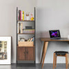 Ladder Shelf 3 Tier Bookcase Metal Frame Bookshelf