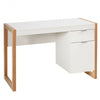 Modern Computer Desk Study Table Writing Workstation with Cabinet and Drawer-White