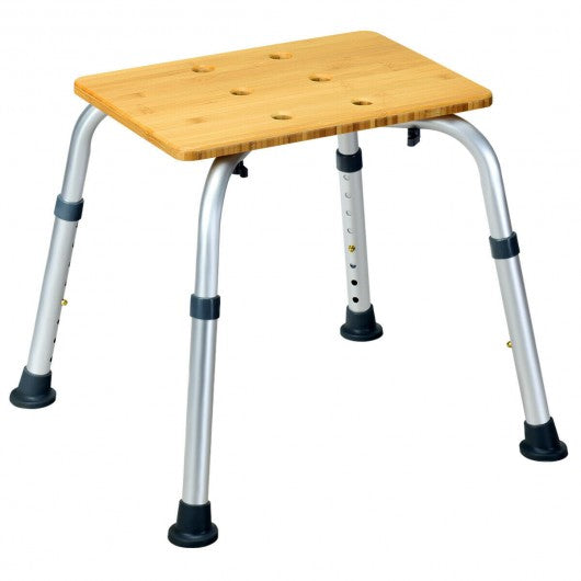 Square Shaped Bamboo Bath Seat Shower Chair