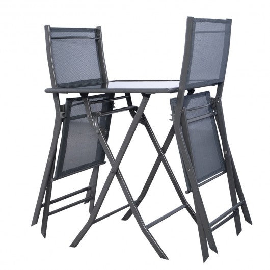 3 pcs Bistro Outdoor Folding Furniture Set