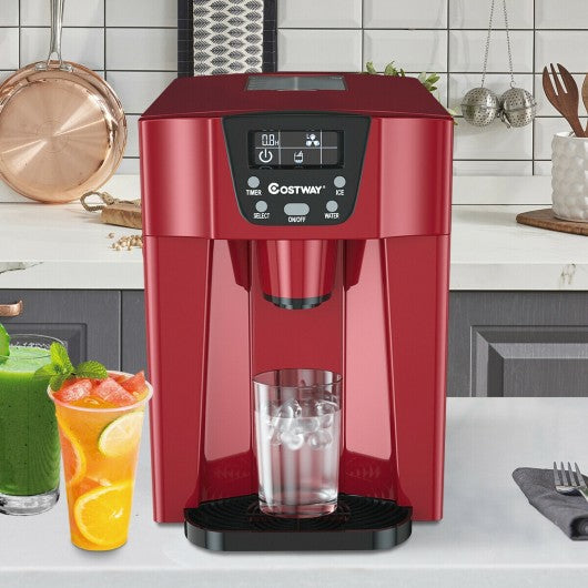 2 In 1 Ice Maker Water Dispenser 36lbs/24H LCD Display