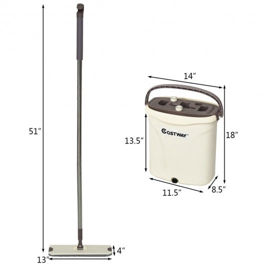 Flat Squeeze Mop and Bucket Set