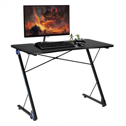 Z Shape Gaming Desk w/ LED Lights