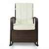 Patio Wicker Porch Garden Lawn Reclining Rocking Chair