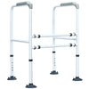 Stand Alone Toilet Safety Rail with Adjustable Handrail Frame