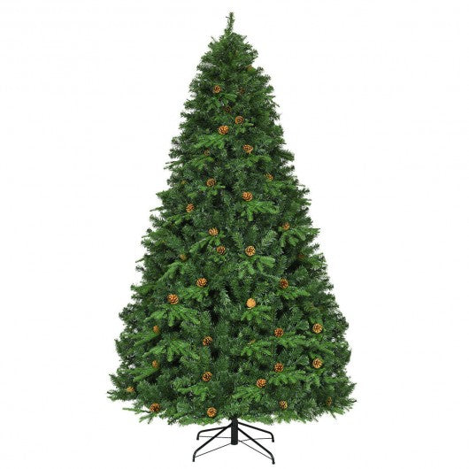 Artificial Christmas Tree with LED Lights & Pine Cones-8'