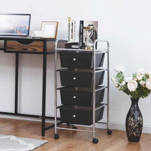 4 Drawers Metal Rolling Storage Cart