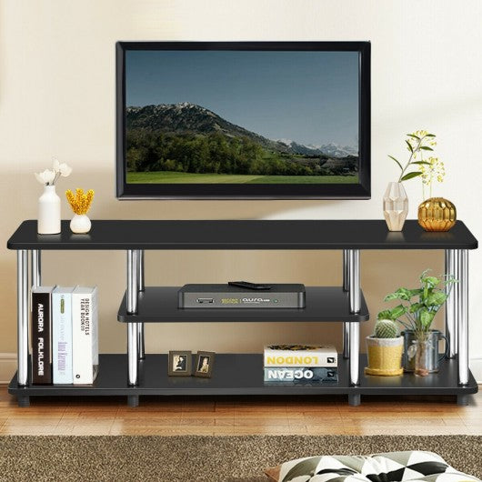 3-Tier 110lbs Stainless Steel Listed Universal TV Stand