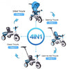 4-in-1 Detachable Baby Stroller Tricycle with Round Canopy