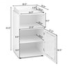 Bathroom Adjustable Floor Storage Cabinet Shelf with Door