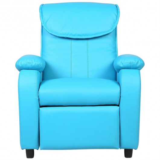 Kid Recliner Sofa Armrest Chair-Blue
