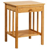 Multipurpose Bamboo Nightstand End Table Storage Shelf