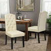 Set of 2 Tufted Upholstered Dining Chair-Beige