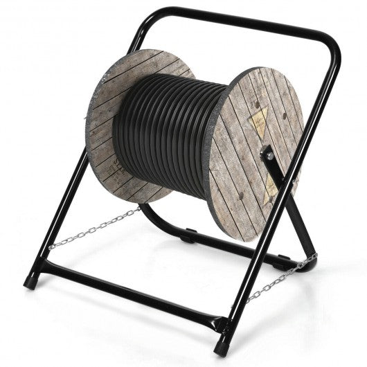 Steel Cable Holder Single Axle Industrial Grade Wire Dispenser