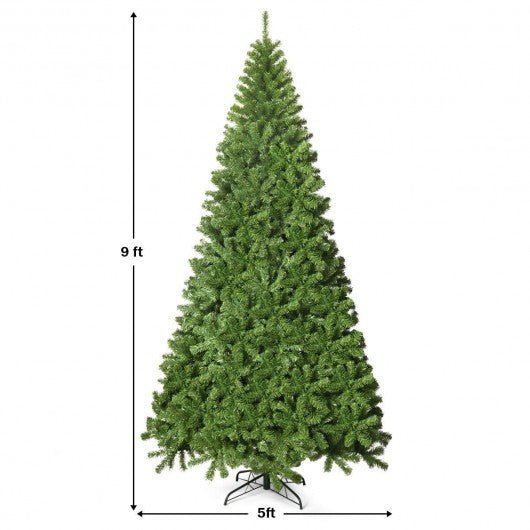 9Ft Unlit Hinged PVC Artificial Christmas Tree