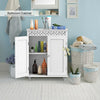 White Wooden 2-Door Storage Cabinet Cupboard