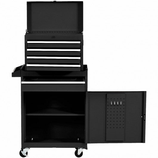 2 in 1 Tool Chest & Cabinet with 5 Sliding Drawers