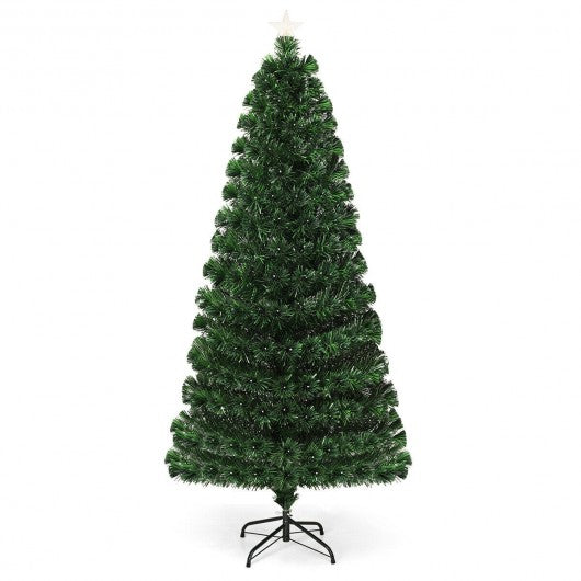 5' / 6' / 7' Fiber Optic Artificial Christmas Tree with LED Lights