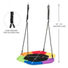 37� Hexagon Tree Kids Swing with Adjustable Hanging Rope-Colorful