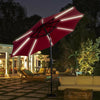9 Ft Patio Solar Powered Umbrella with LED Light