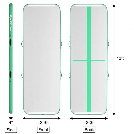 13 Feet Air Track Inflatable Gymnastics Tumbling Mat with Pump