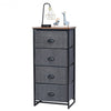 Chest Storage Tower Side Table Display Storage with 4 Drawers-Black