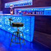 Adjustable Swivel Vintage Bar Stool PU Leather Steel Frame