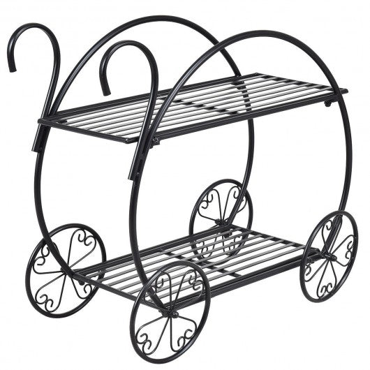 Heavy Duty Metal Flower Cart Plant Stand