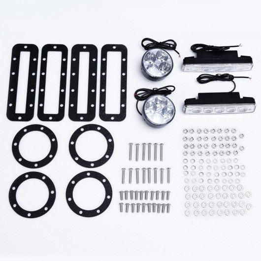 Jeep Wrangler JK Winch Plate Front Bumper w/ LED Lights