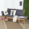 Patio Convertible daybed Solid Wood Sofa with Cushion
