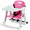 Baby Booster Folding Travel High Chair with Safety Belt & Tray