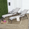 Set of 2 Patio Lounge Chairs-White