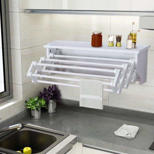 Wall-Mounted Folding Clothes Towel Drying Rack