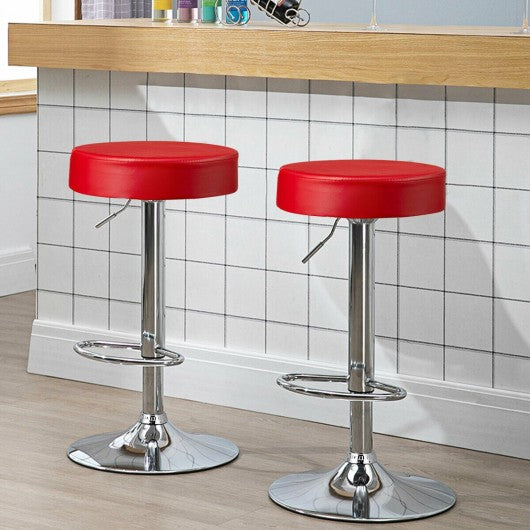 1 PC Round Bar Stool Adjustable Swivel Pub Chair