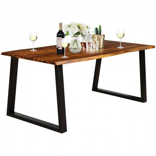 Rectangular Acacia Wood Dining Table Rustic Indoor Furniture