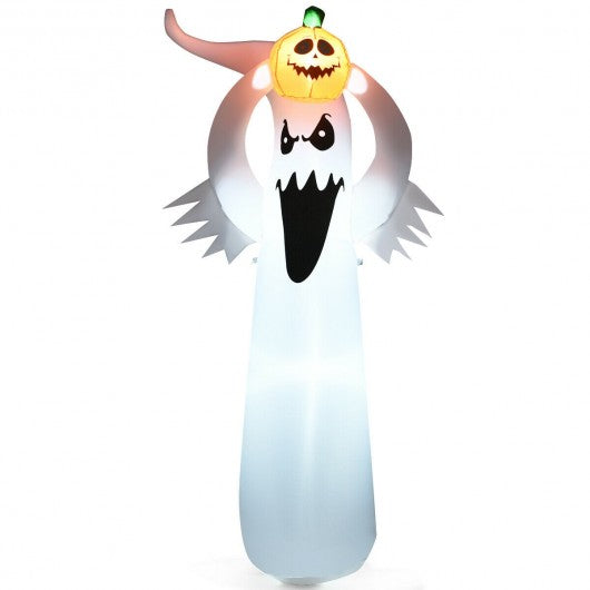 6FT Halloween Inflatable Blow Up Ghost with LED Lights