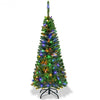 PreLit Hinged Artificial Fir Pencil Christmas Tree