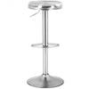 Brushed Stainless Steel Bar Stool Adjustable Height Round Top